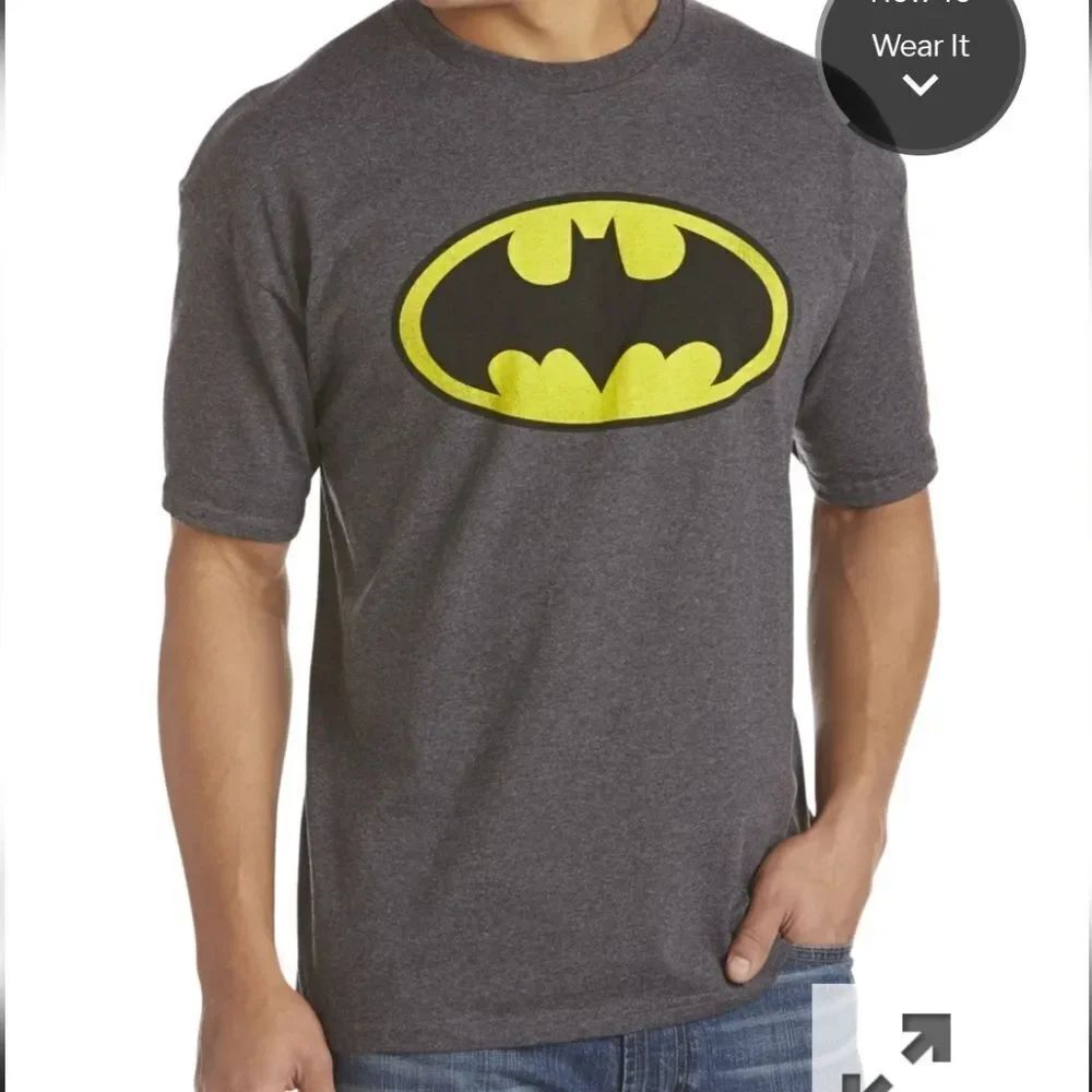 Batman Men's Basic Logo T-shirt Black